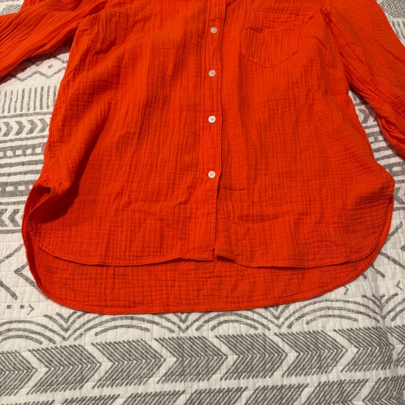 J. Crew Classic gauze cotton shirt Size 12 - Picture 7 of 7